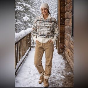 Anthropologie NWT Pilcro Collared Zip-Up
Novelty Sweater size XXS.